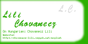 lili chovanecz business card